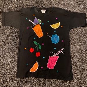 EMBROIDERED AND JEWLED TSHIRT